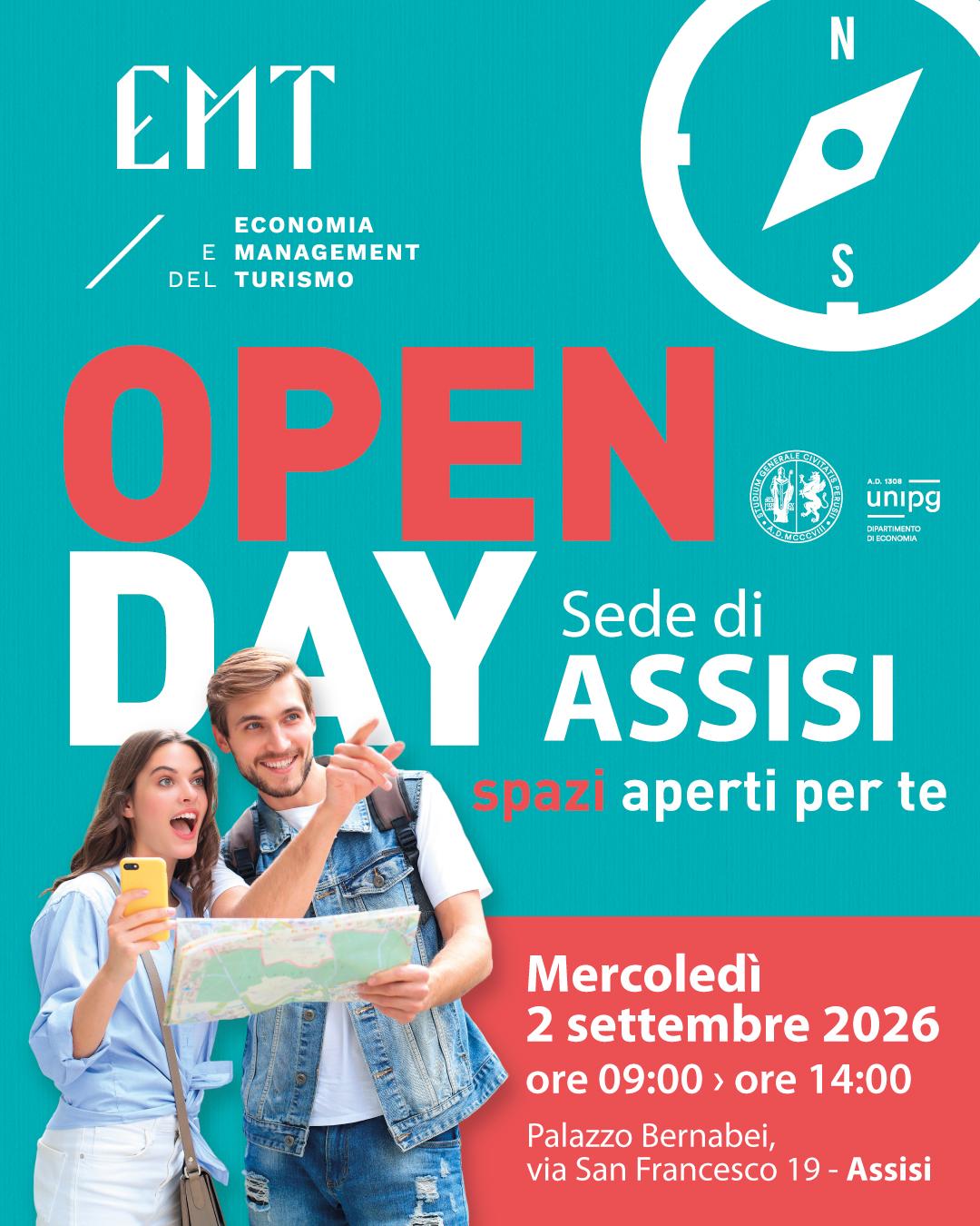 Open Day del Corso EMT Mercoledì 2 settembre 2026 dalle ore 9 alle ore 14 